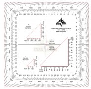 Lynxgear Trafarete koordināšu nolasīšanai (protraktors) Lynxgear Trafarete koordināšu nolasīšanai (protraktors)